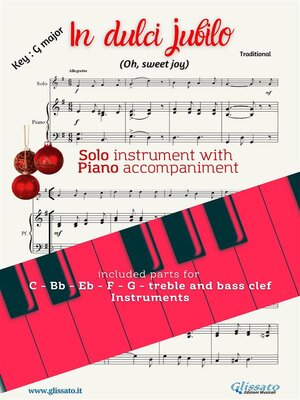 cover image of In dulci Jubilo (in G) for solo instrument w/ piano accompaniment